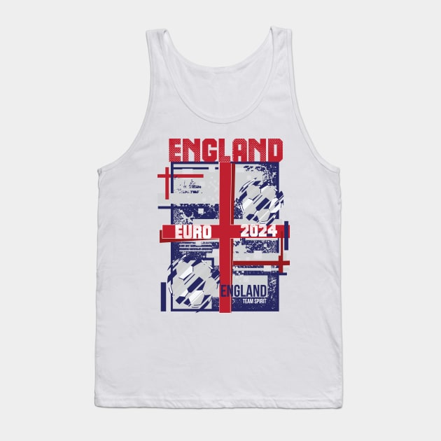 England Football Fan Memorabilia 2024 Tank Top by CGD